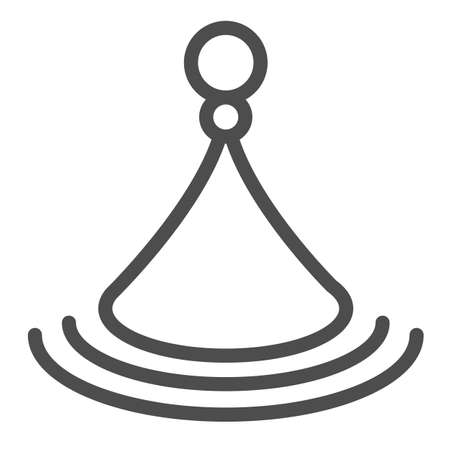 Drop of oil line icon, oil industry concept, oil drop vector sign on white background, outline style icon for mobile concept and web design. Vector graphics.のイラスト素材