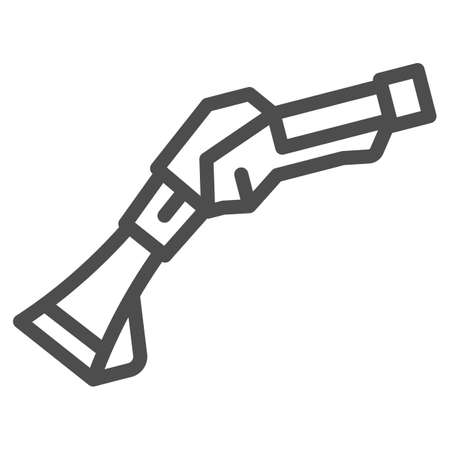 Spray nozzle line icon, dry cleaning concept, sprayer head vector sign on white background, outline style icon for mobile concept and web design. Vector graphics.のイラスト素材