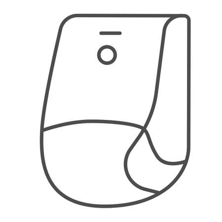 Motion sensor, protection, security, cctv, wall mounted thin line icon, CCTV concept, safe vector sign on white background, outline style icon for mobile concept and web design. Vector graphics.のイラスト素材