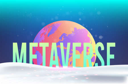 Concept of Future digital technology metaverse, colorful background. Vector illustration eps10のイラスト素材