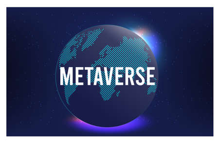 Concept of Future digital technology metaverse, colorful background. Vector illustration eps10のイラスト素材
