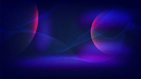 Abstract Global network connection background concept with Big data visualization, wave flow lines and dots. Internet technology. Vector illustration eps10のイラスト素材