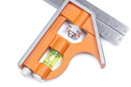 Combination Square above white background