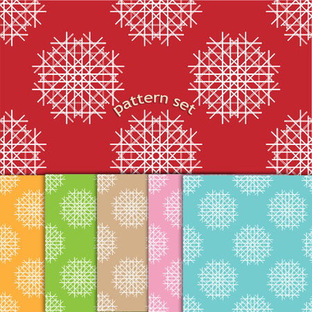 vector abstract Seamless patterns with fabric textureのイラスト素材