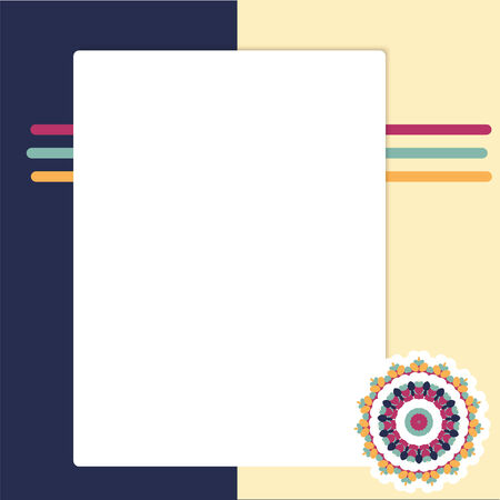 page for scrapbook with unusual fancy flowersのイラスト素材