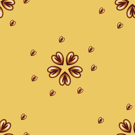 abstract vector pattern on the coffee themeのイラスト素材