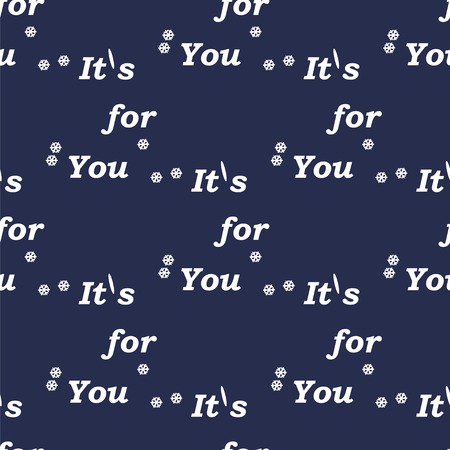 vector winter pattern with white snowflakes fallingのイラスト素材