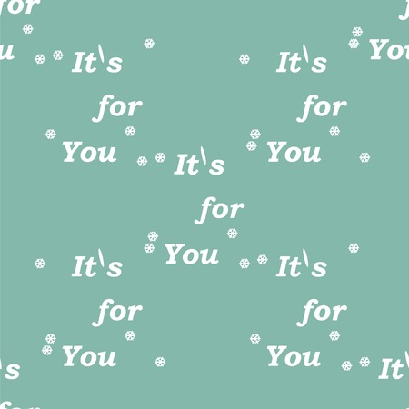 vector winter pattern with white snowflakes fallingのイラスト素材