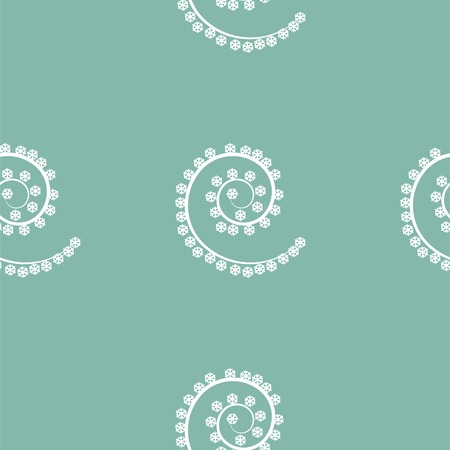 vector winter pattern with white snowflakes fallingのイラスト素材
