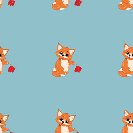 pattern foxのイラスト素材