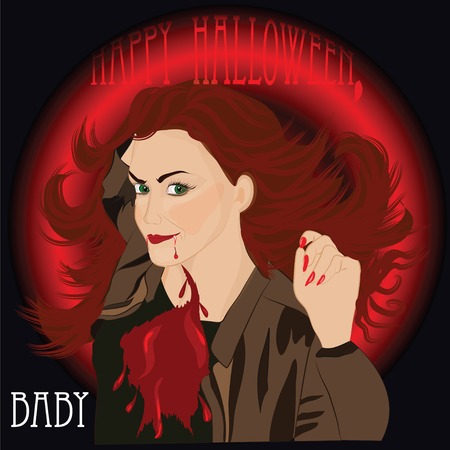 invitation from the charming halloween witch vampireのイラスト素材