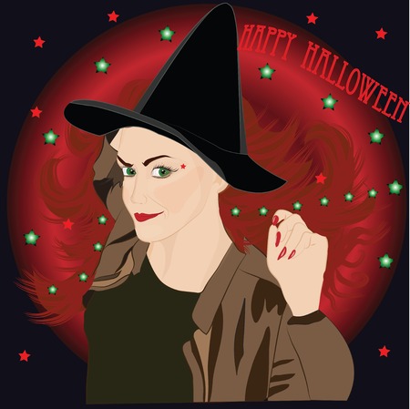 invitation from the charming halloween witch vampireのイラスト素材