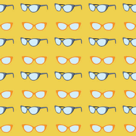 vector summer pattern of colorful sunglasses vacationのイラスト素材