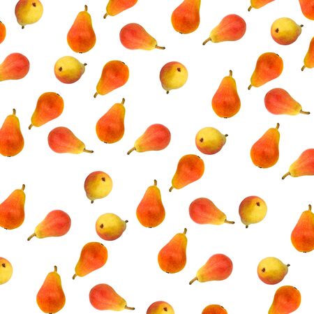 pear pattern isolated on white background top view of a flat style