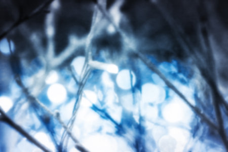 abstract blurry winter blue backgroundの写真素材