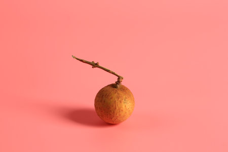 lychee on a pink backgroundの写真素材