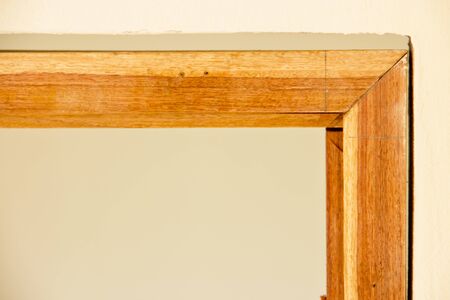 Angle of door framing not been completed install.の写真素材