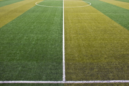 Halfway line of a football field