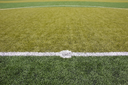 The center of soccer fieldの写真素材