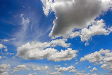 blue sky and clouds.