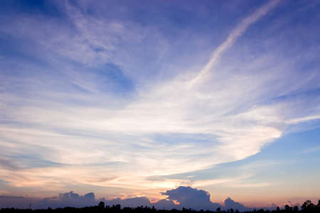 sunset and cloudsの写真素材