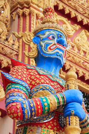 Giant statue at temple in Thailand.の写真素材