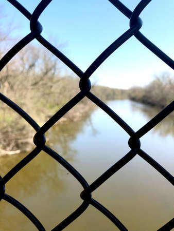 Chain fence close upの写真素材