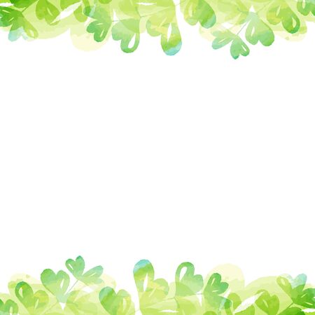 plant frame of pastel color watercolor painting texture by vector dataのイラスト素材