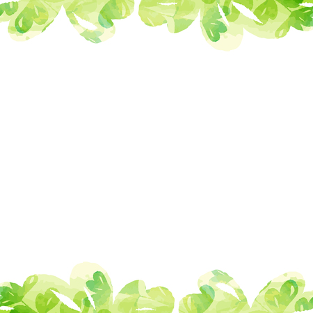 plant frame of pastel color watercolor painting texture by vector dataのイラスト素材