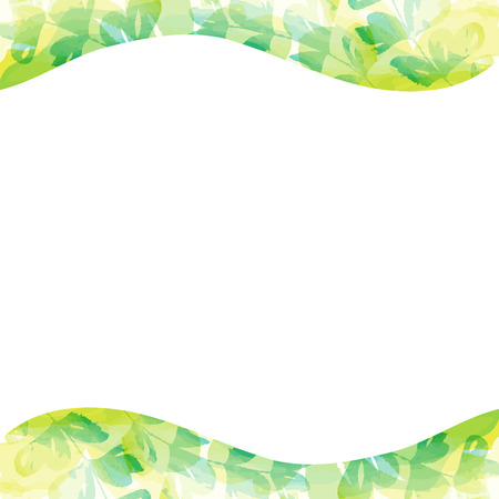 plant frame of pastel color watercolor painting texture by vector dataのイラスト素材