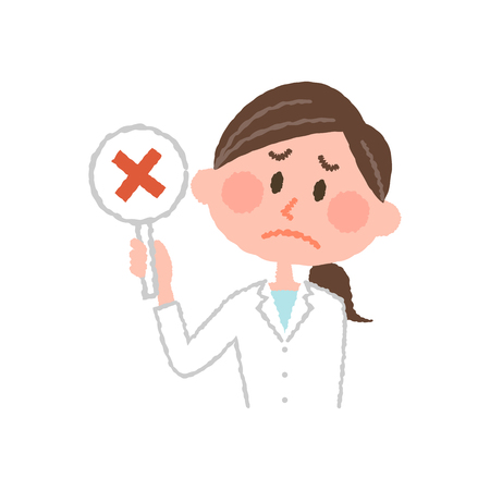 vector illustration of a young female pharmacistのイラスト素材