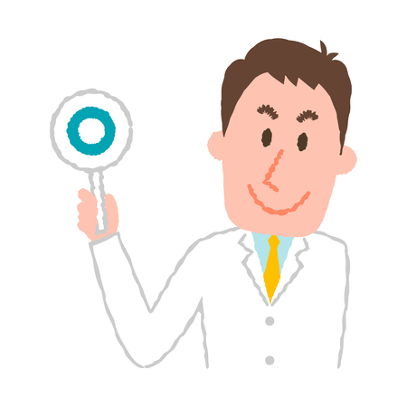 Vector illustration of a young male pharmacistのイラスト素材