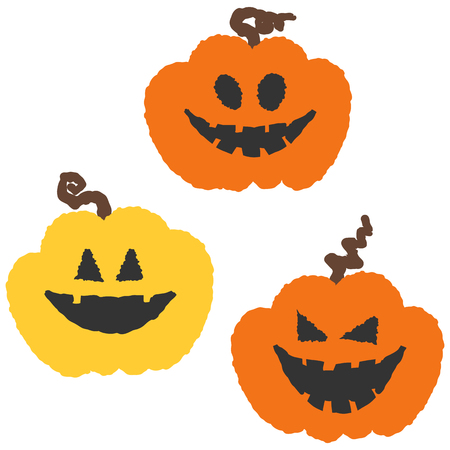 Simple and cute halloween vector icons. Vector illustration.のイラスト素材