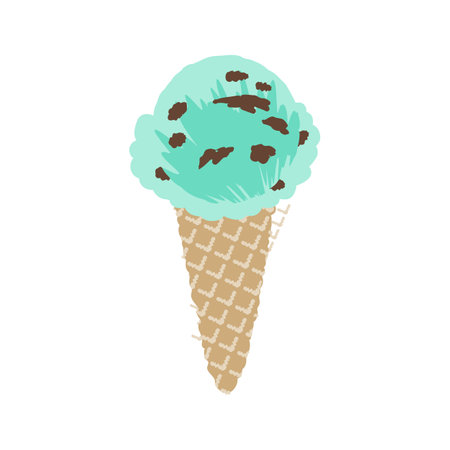 vector illustration of an ice cream with simple touchのイラスト素材