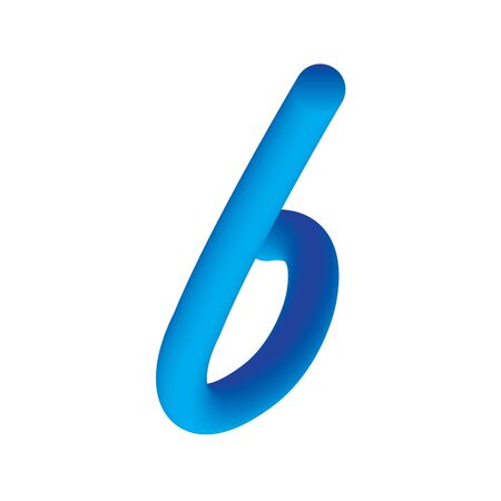 letter b in small cap with tube shapeのイラスト素材