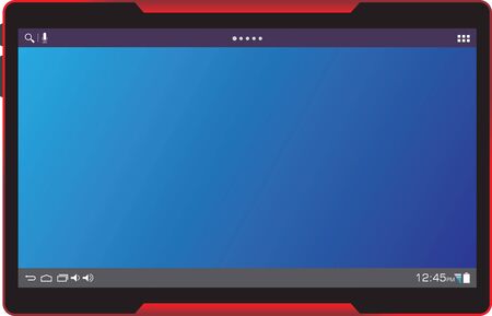 Tablet computer with white screen illustrationのイラスト素材