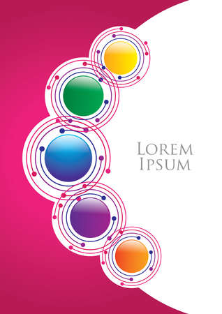 Business concept with 5 circle options, steps, processes. Infographic layout designのイラスト素材