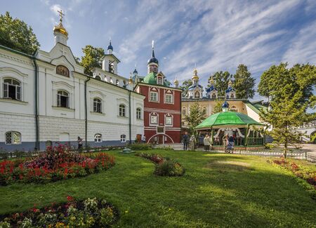 City Pechora. Russia. Dormition Pskov-Caves Monastery. Church of the Annunciation and the Church of...