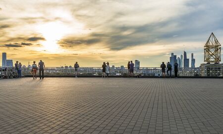Moscow, Russia - July 10, 2016: the Observation deck at the Russian Academy of Sciences.のeditorial素材
