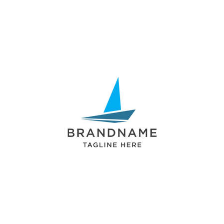 Sailboat Logo Icon Design Template Vector Illustrationのイラスト素材