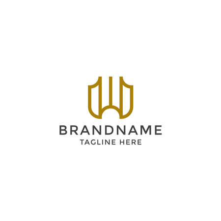Letter W Abstract Logo Icon Design Template Vector Illustrationのイラスト素材