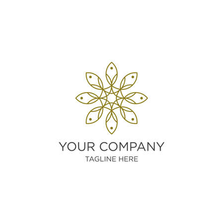 Abstract elegant gold Beauty Logo Design Template. Decorative, Ornament, Luxuryのイラスト素材