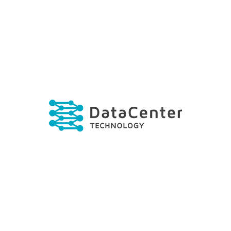 Data Connect Logo Icon Design Template. Network, Neuron, Dataのイラスト素材