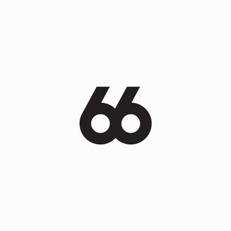 Number 66 Logo Icon Design. Letter, Number, Illustration - Vectorのイラスト素材