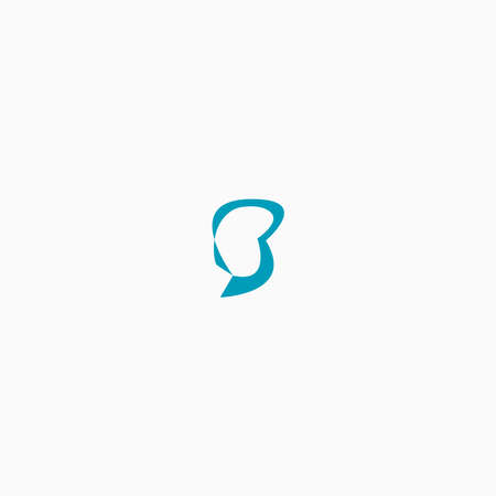 Letter B Abstract blue initial Logo Icon Design Template Vector Illustrationのイラスト素材