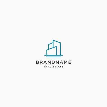 Building Logo Icon Design Template. Apartment, Construction, Modern Vector Illustrationのイラスト素材