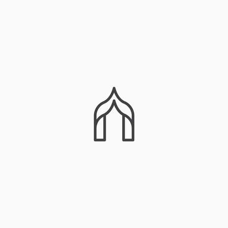 Abstract Gate Logo Icon Design Template Vector Illustrationのイラスト素材