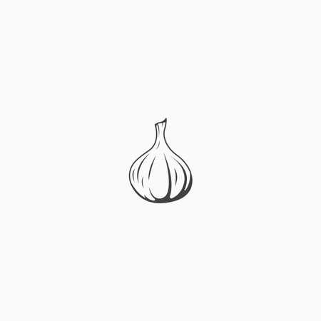 Garlic onion Logo Icon Design Template Vector Illustrationのイラスト素材