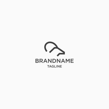 Simple Goat head Logo Icon Design Template Vector Illustrationのイラスト素材