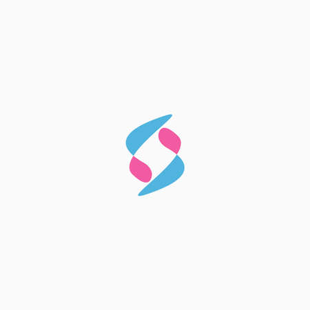 Letter S Abstract colorful Logo Icon Design Template Vector Illustrationのイラスト素材